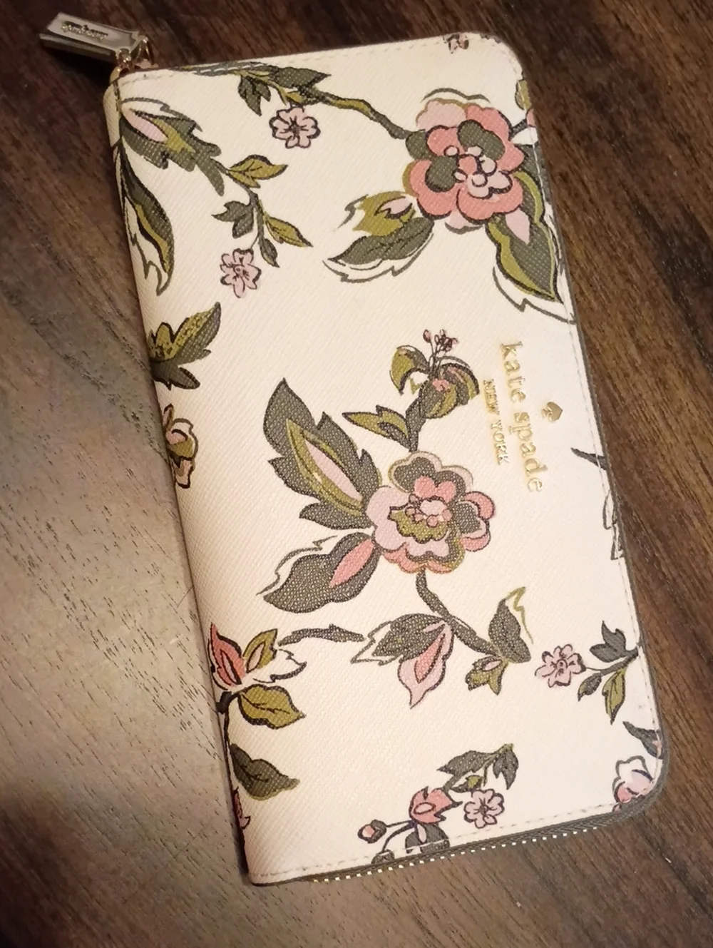 Kate spade floral zip around wallet
